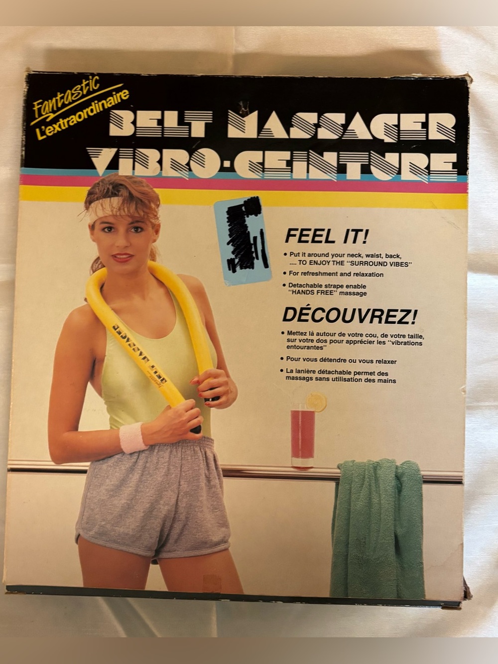 Vintage 80’s “Fantastic L'extraordinaire”Belt Massager Vibro-Cinture in Yellow